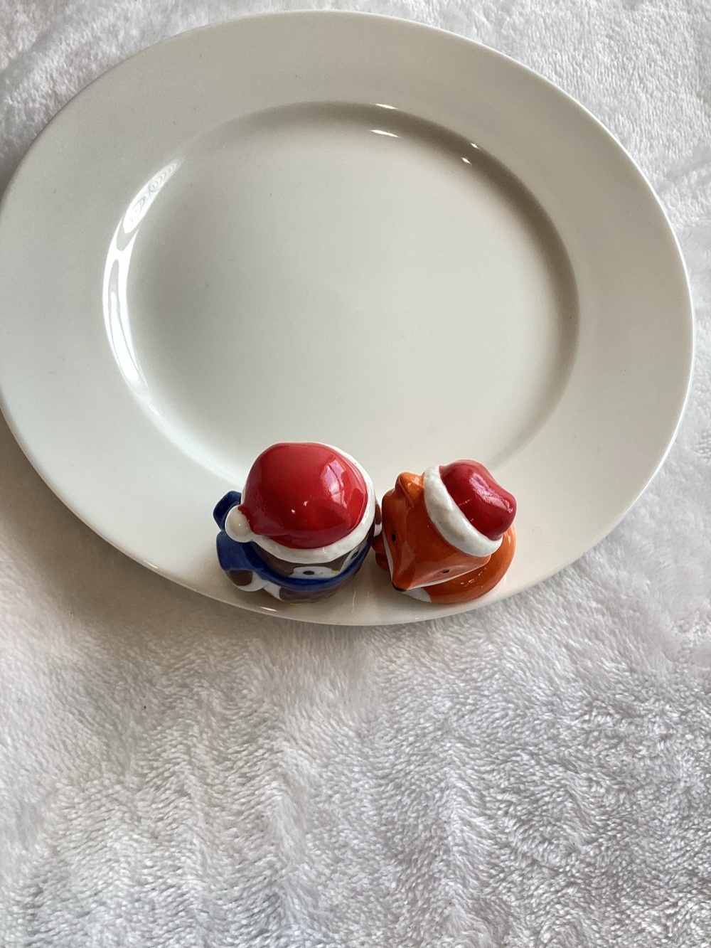 🦉🦊Yankee Candle Plate Holder Woodland Fox and Owl 7” Christmas Holiday - Picture 6 of 11